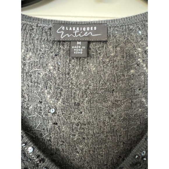 Classiques ENTIER GREY SEQUINS SWEATER - SIZE M - Picture 3 of 5